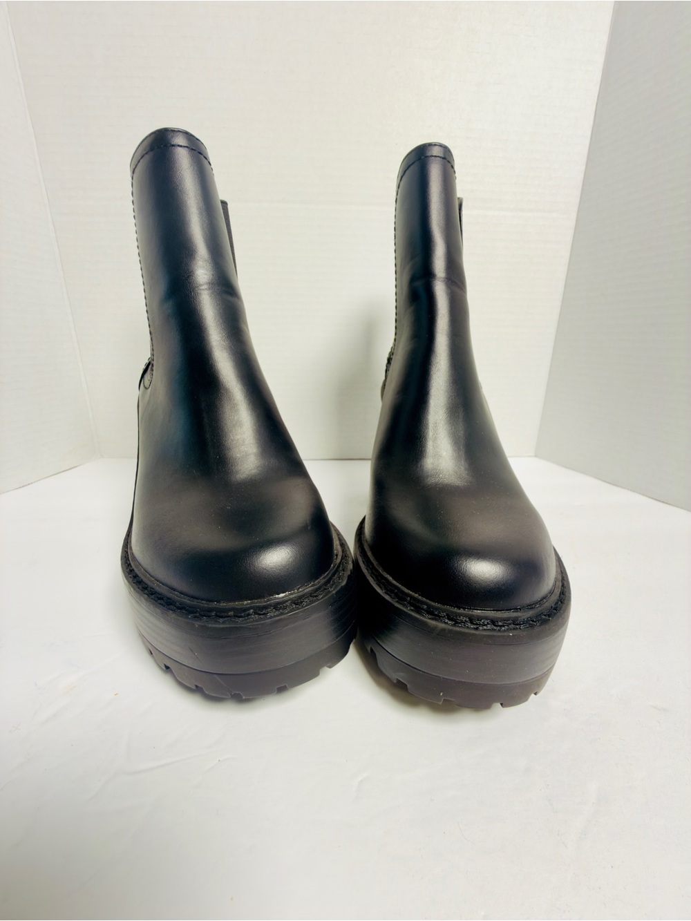 Brand New Camorra Black Chunky Platform Chelsea Boots Sz 7